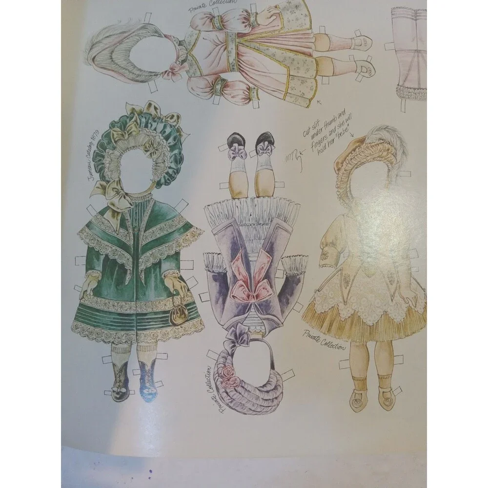 Vintage Old Fashioned Cut Out  Paper Dolls Book